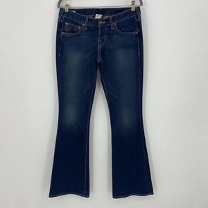 True Religion Bobby Jeans Size 29 Flare Medium Wash Low Rise Button Fly Stretch